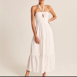 Abercrombie and Fitch Knotted Halter Maxi Dress